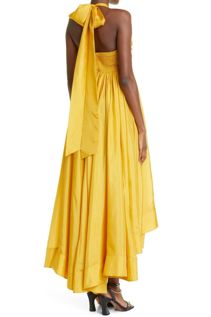 Mavis Boyundan Bağlamalı Papyon Midi Çadır Elbise