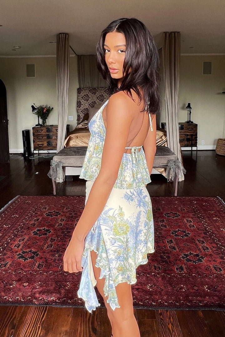 Melinda Baskılı İpli Takım