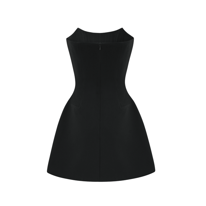 Melisande mavi süslemeli mini elbise