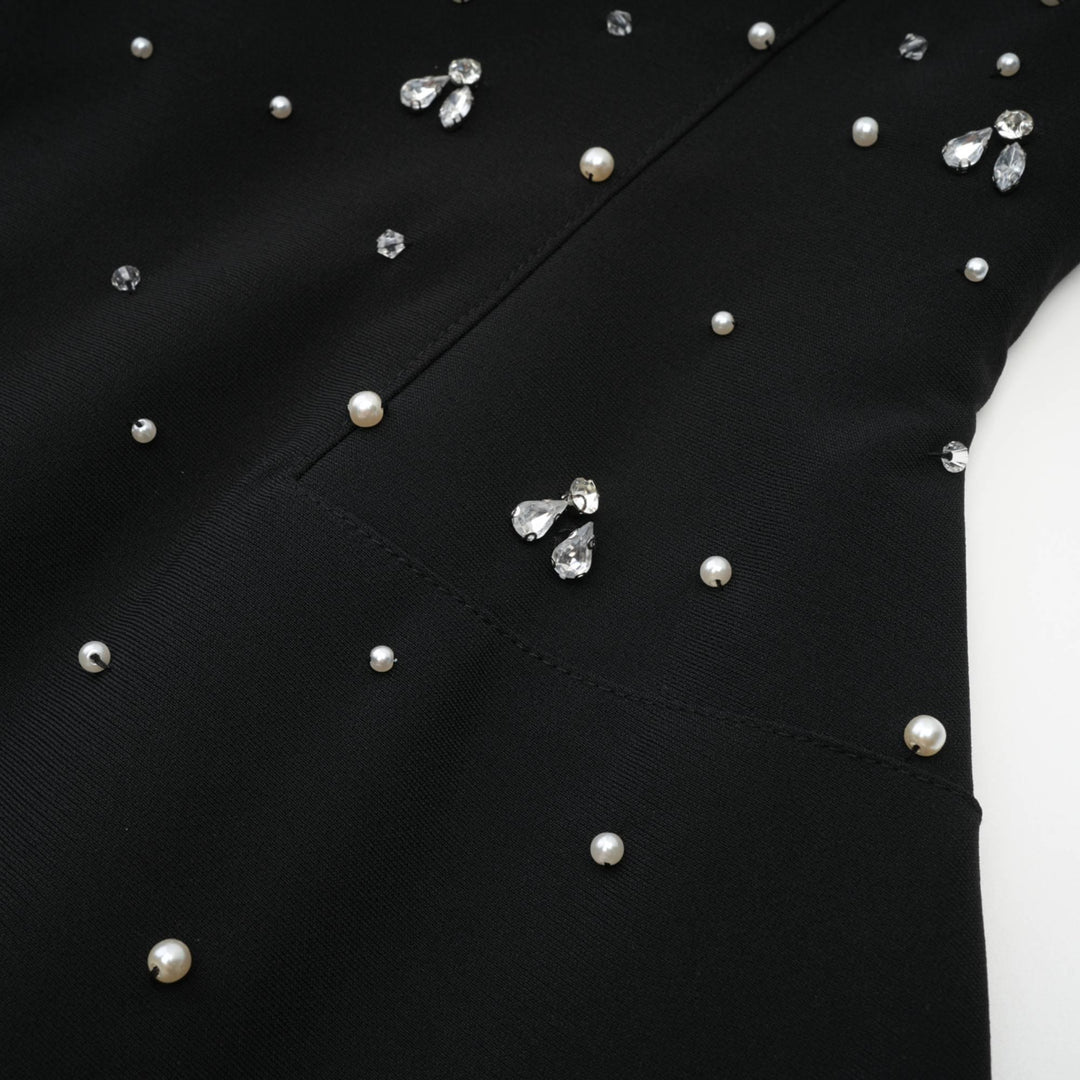 Melisande mavi süslemeli mini elbise