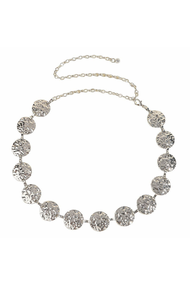 Metal Yuvarlak Dekor Bel Zincirli Kemer