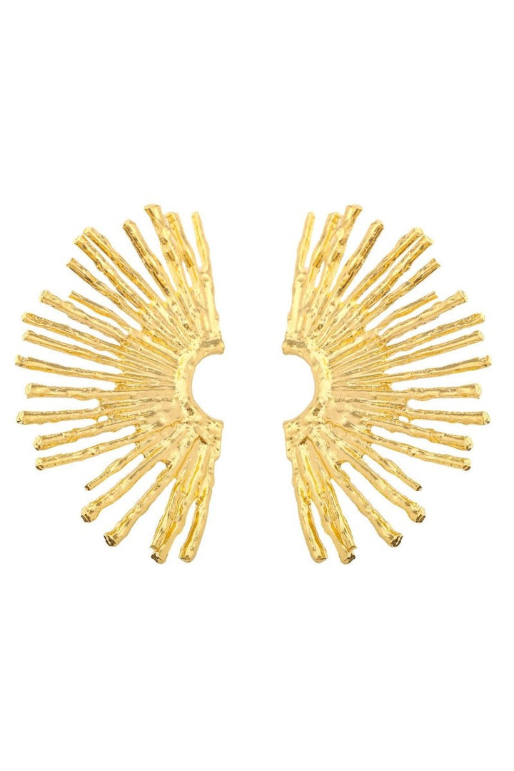 Metalik Sektör Yarım Daire Küpe