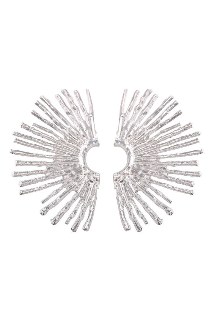 Metalik Sektör Yarım Daire Küpe