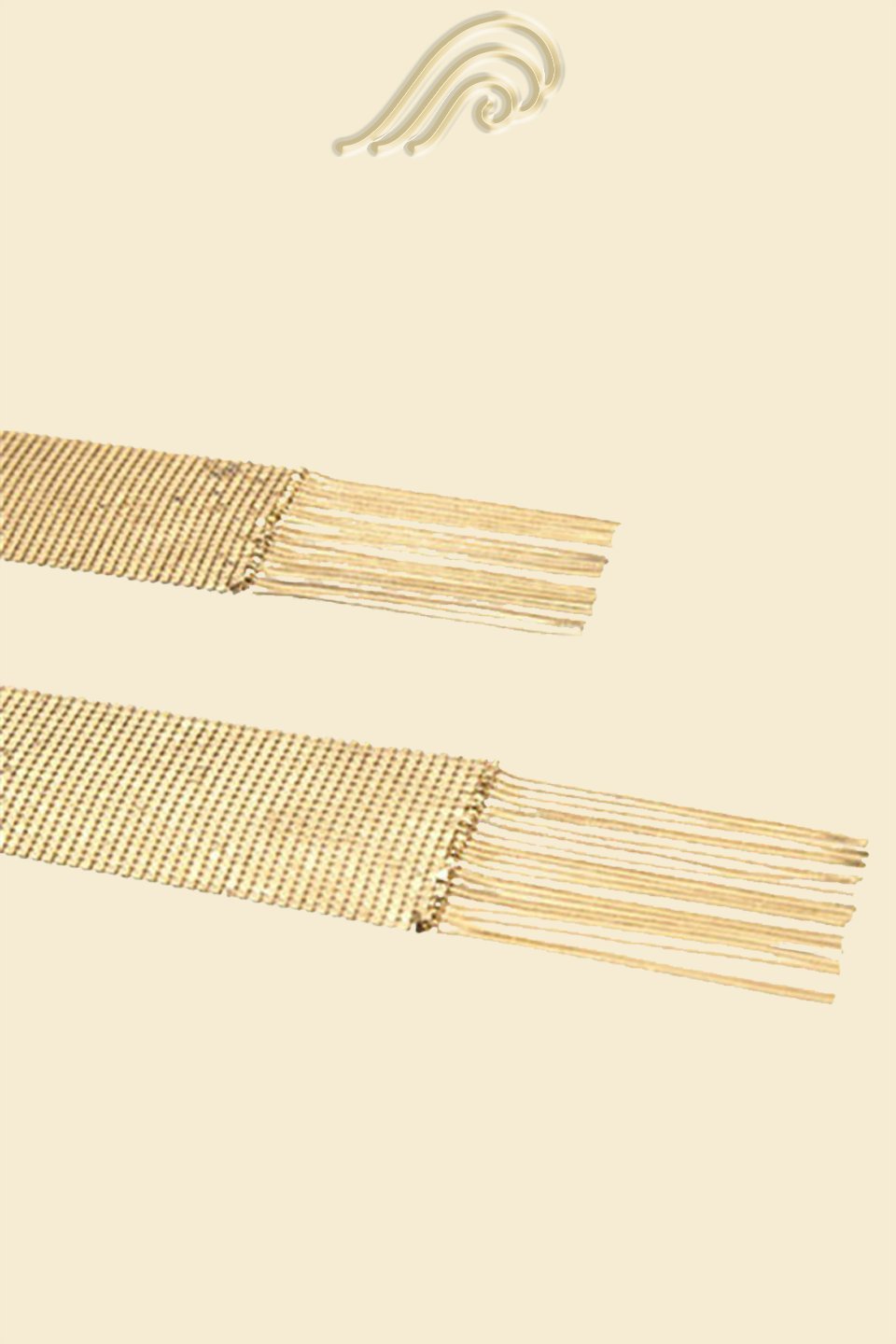 Metalik Püsküllü Skinny Eşarp