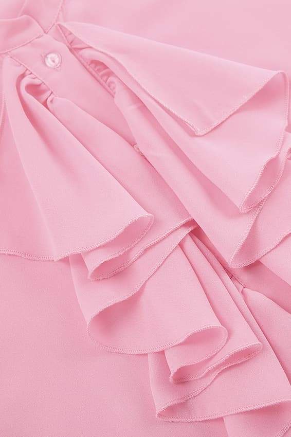 Michelle Yarı Transparan Fırfır Bluz