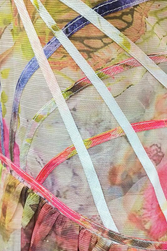 Mignon Baskılı Biyeli A Kesim Midi Elbise