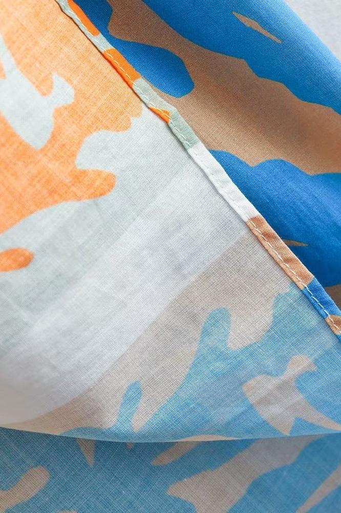 Mildred Baskılı Uzun Çadır Elbise