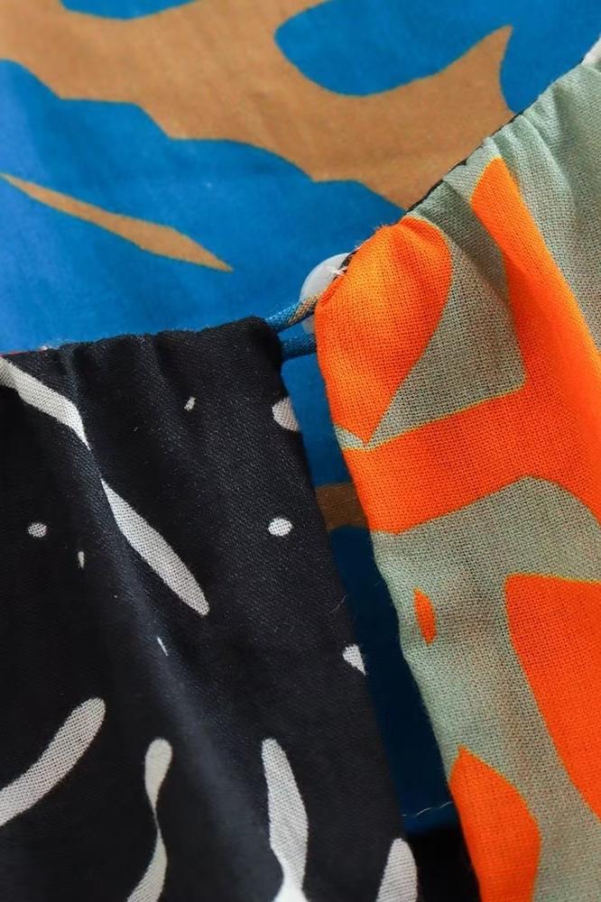 Mildred Baskılı Uzun Çadır Elbise