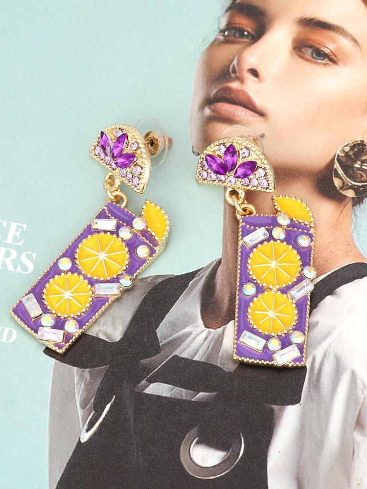 Mokteyl Pırlanta Damla Küpe