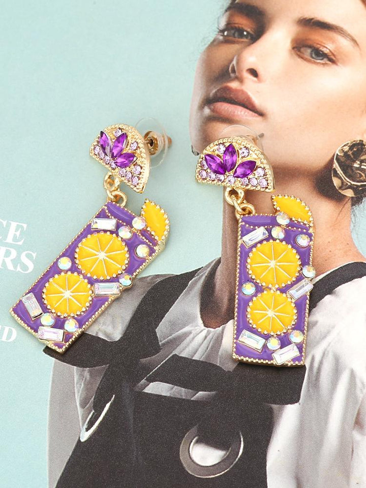 Mokteyl Pırlanta Damla Küpe