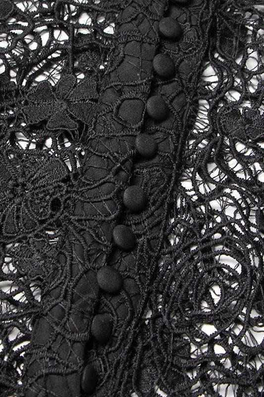 Myra İçi Boş İşlemeli Dantel Kuşaklı Mini Gömlek Elbise