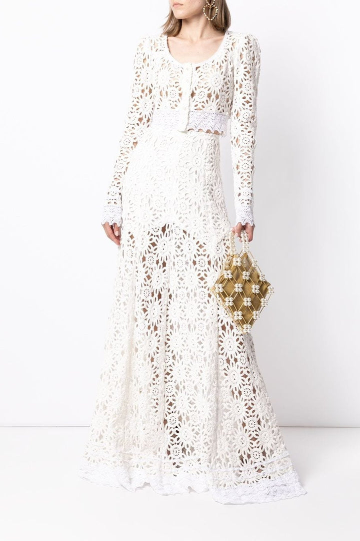 Myra İçi Boş Nakışlı Dantel Takım