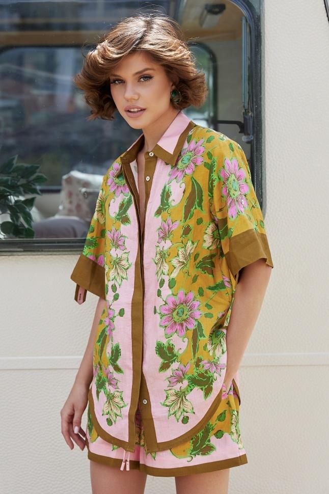 Nadia Çiçek Baskılı Şort Takım