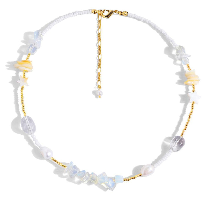 Nina Yıldız Deniz Kabuğu İnci İki Parçalı Takı Seti