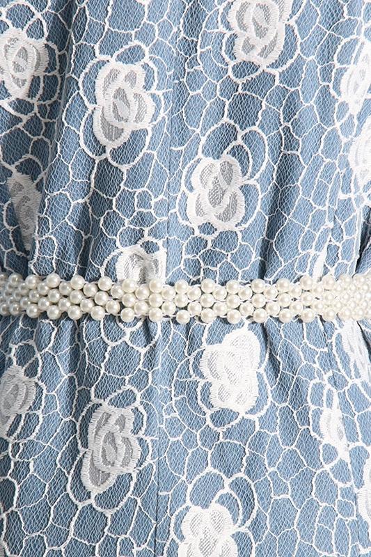 Nita Dantel İşlemeli İncili Kuşaklı Kaban