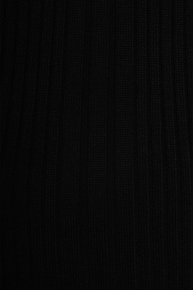 Novia Kontrast Fırfırlı Triko Uzun Elbise