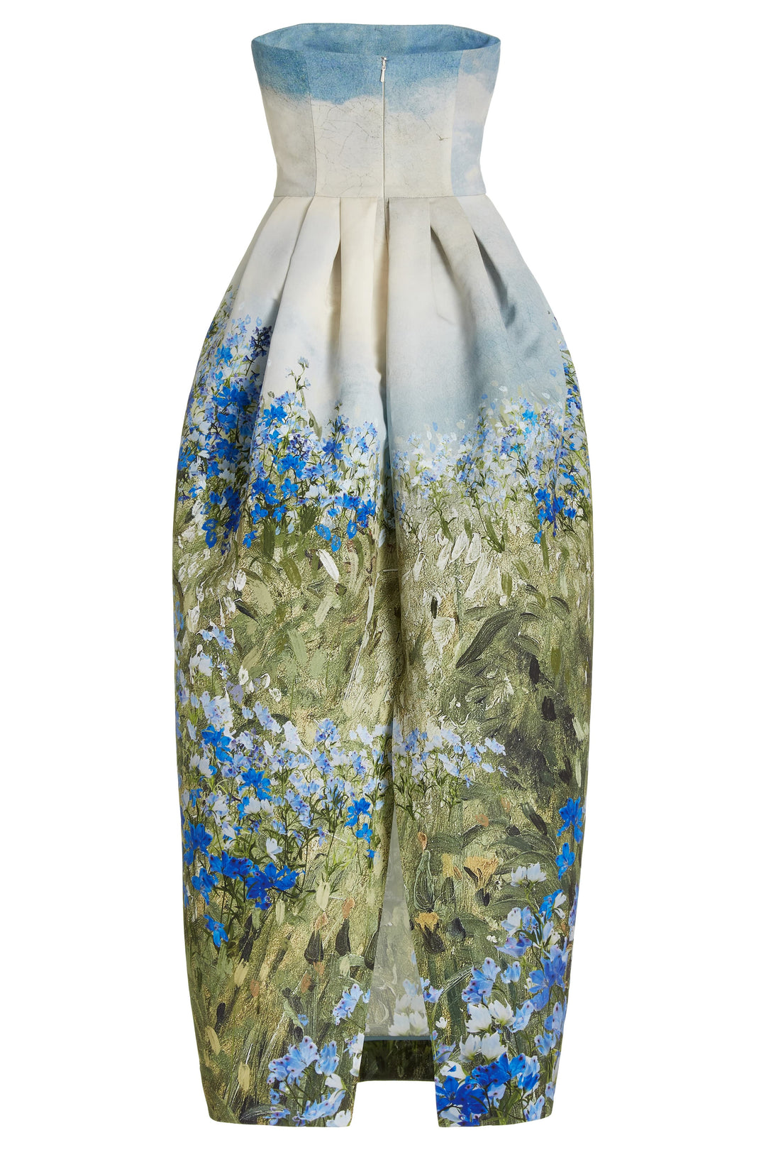 Jodie Baskılı Straplez Midi Elbise