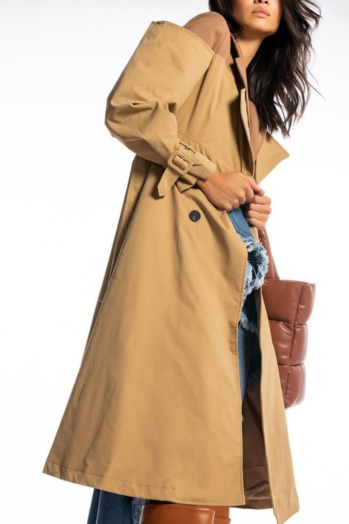 Patsy Kontrast Ekleme Trençkot