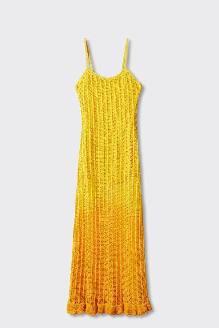Paula Hollow Örgü Maxi Elbise