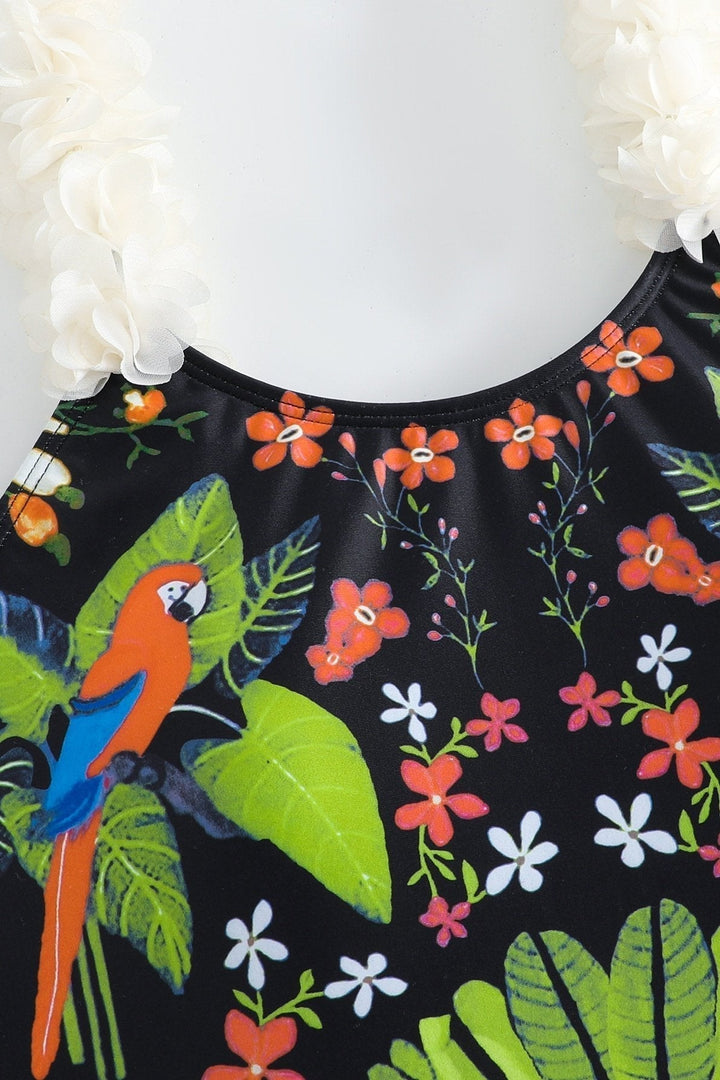 Paula Baskılı Büzgülü İkili Yüzme Takımı