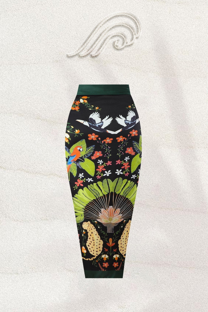 Paula Baskılı Büzgülü İkili Yüzme Takımı