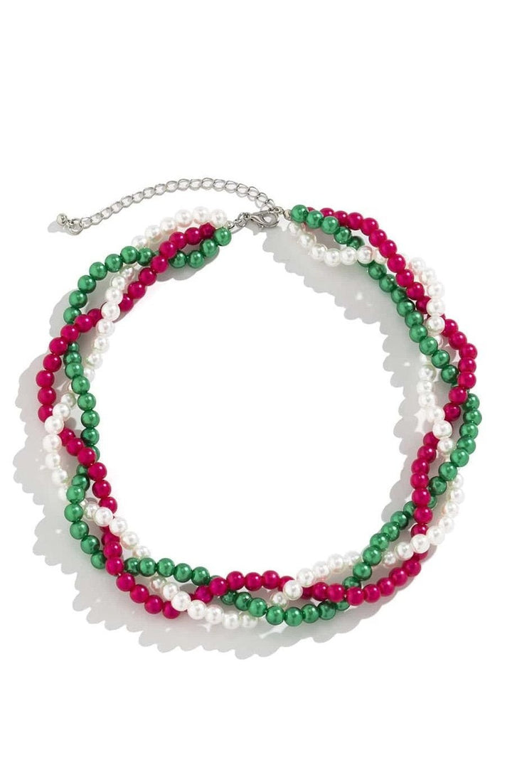 İnci Dokuma Zincir Kolye