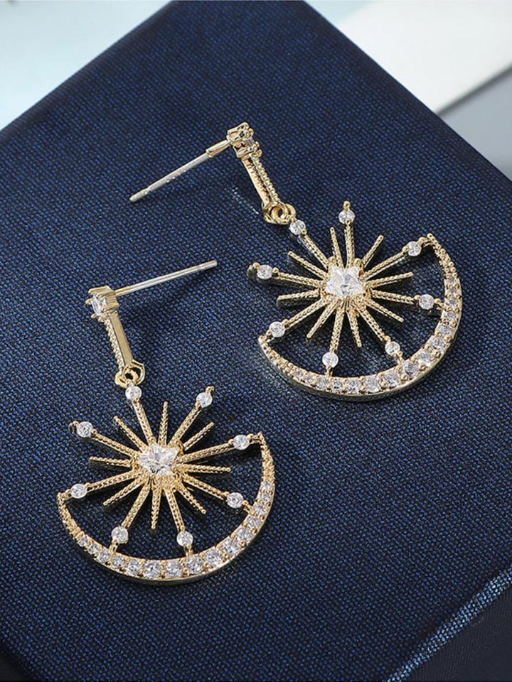 Penny Sun & Moon Pırlanta Sallantılı Küpe