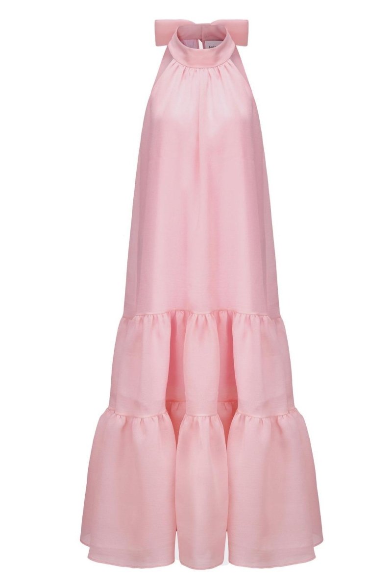 Phoebe Ilmek A Kesim Katlı Maxi Elbise