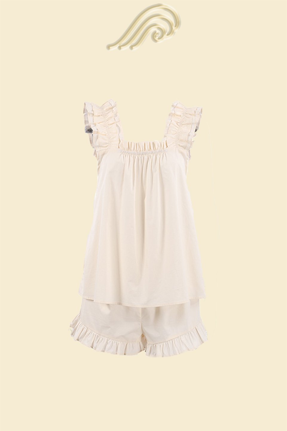 Doreen Fırfırlı Pamuklu Lounge Takımı