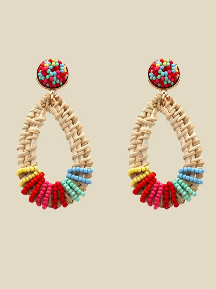 Sharon Örgü Boncuklu Damla Küpe