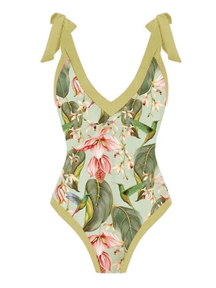 Louise Vintage Baskılı Yüzme Seti