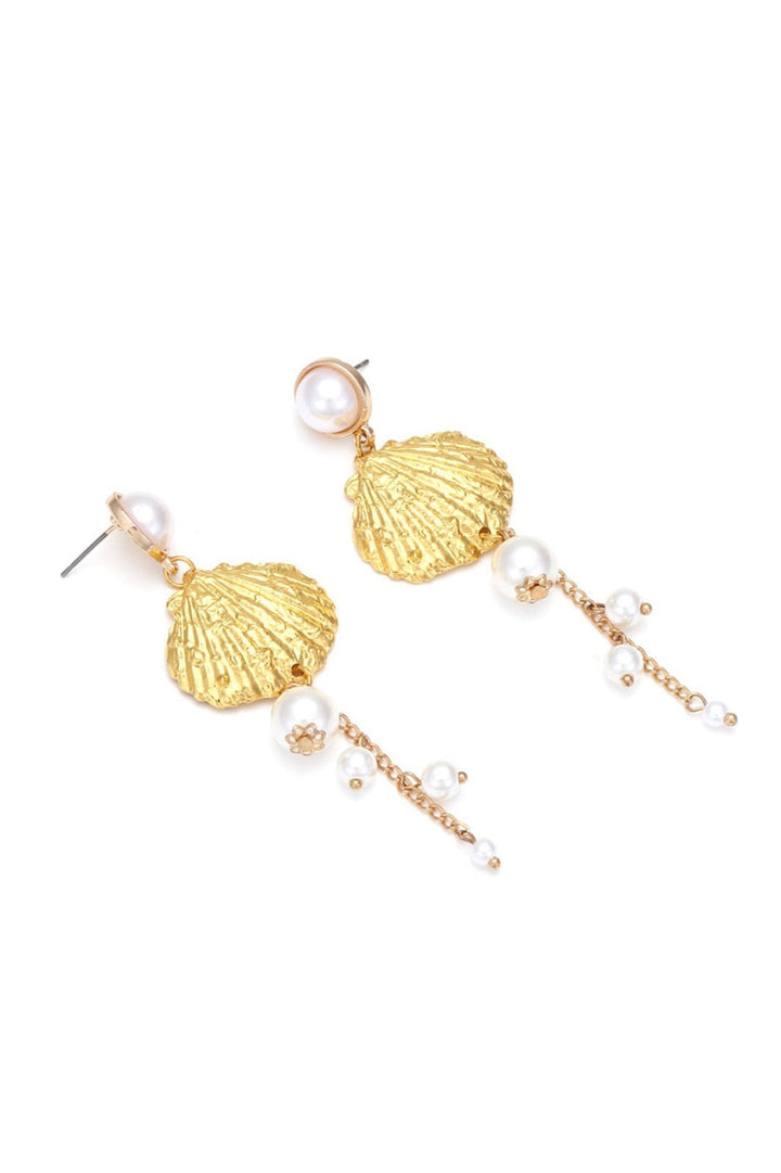 Deniz Kabuğu İnci Püskül Küpe