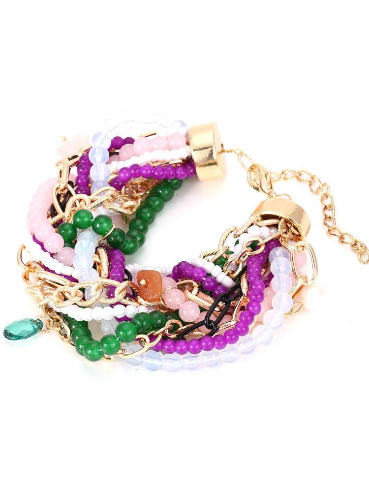 Sabina Çok Katlı Sarma Topu İnci Bileklik