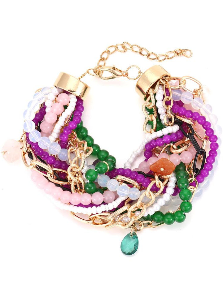 Sabina Çok Katlı Sarma Topu İnci Bileklik