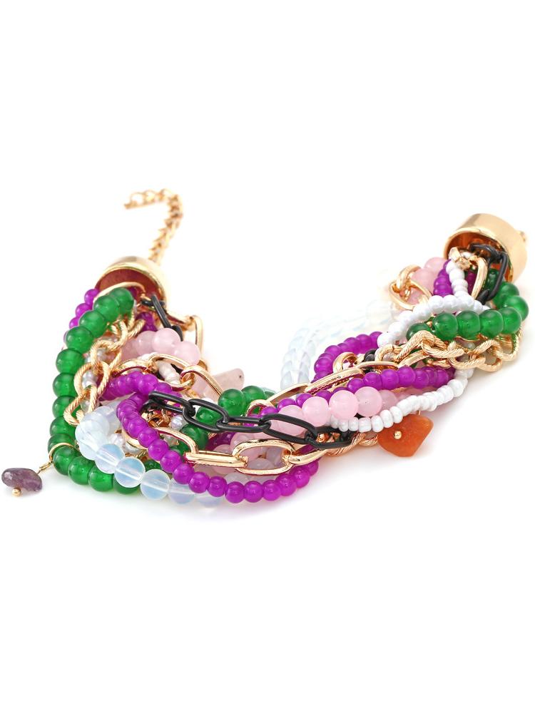 Sabina Çok Katlı Sarma Topu İnci Bileklik