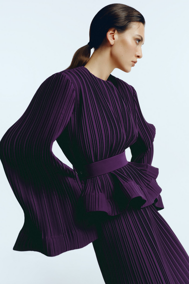 Heloise Pileli Fırfırlı Etek Altı Takım