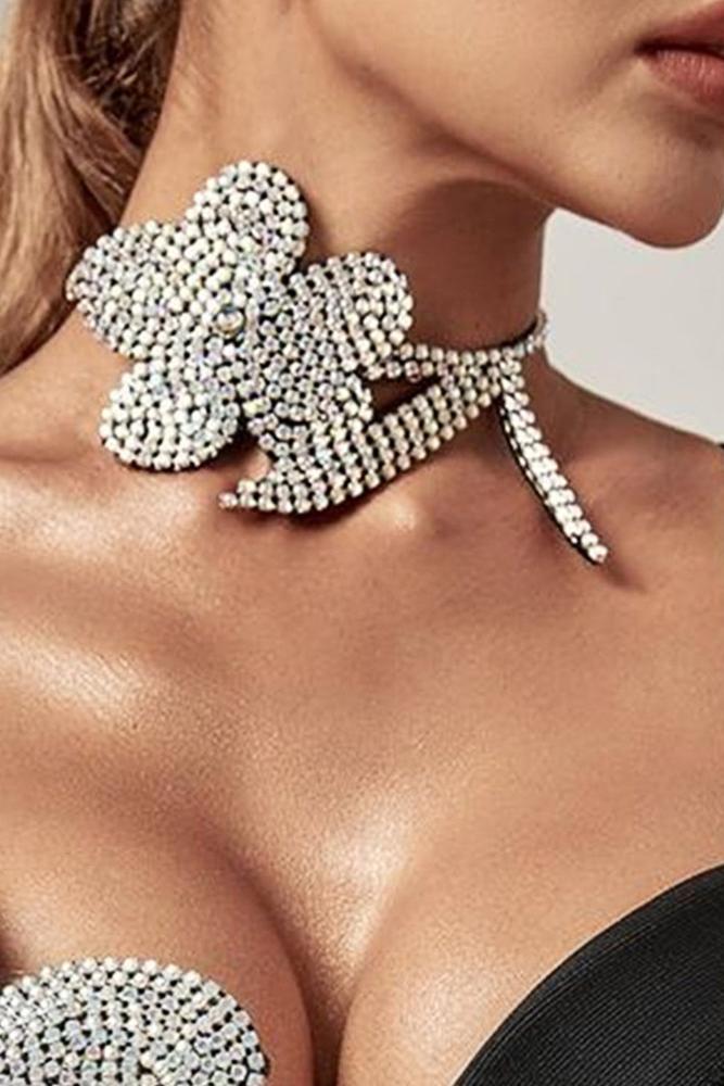 Eunice Çiçek Pırlanta Gerdanlık Kolye