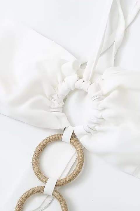 Rebecca Boyundan Bağlı Püsküllü Maxi Elbise