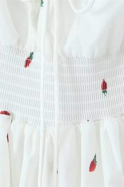 Rebecca Baskılı Puf Kol Mini Elbise