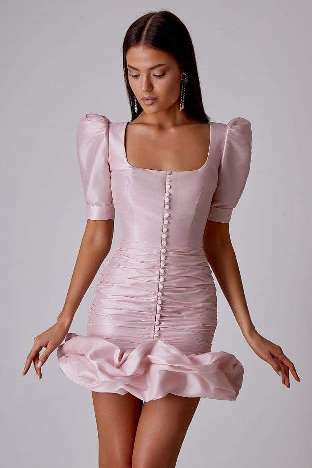 Renata Puf Kol Piliseli Mini Elbise