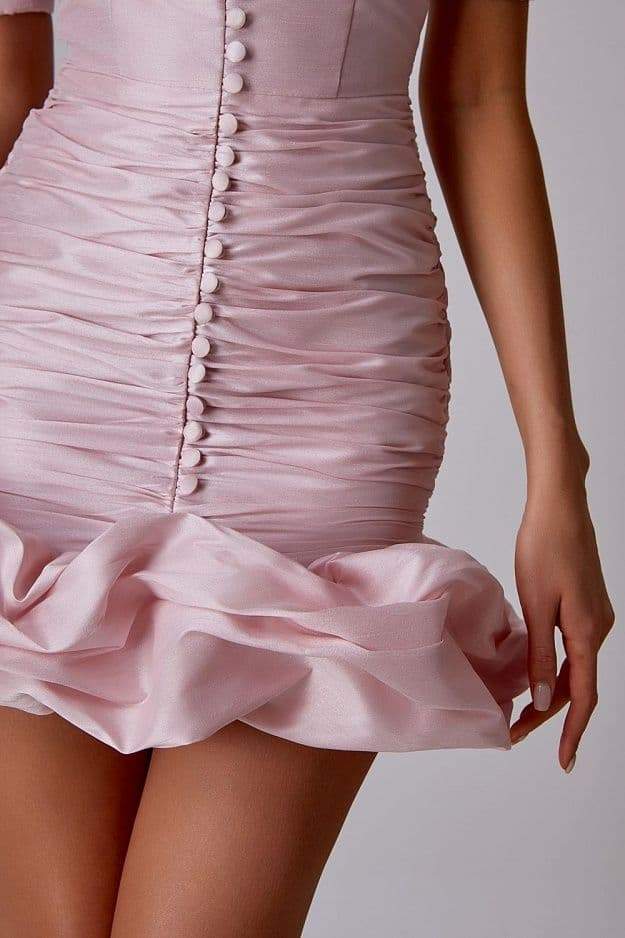 Renata Puf Kol Piliseli Mini Elbise