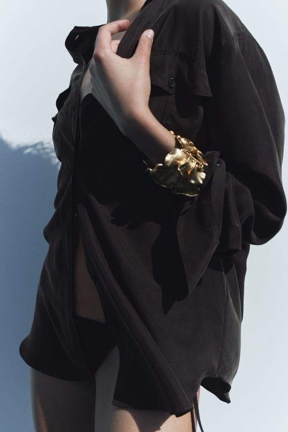 Retro Metal Yapraklı Bileklik