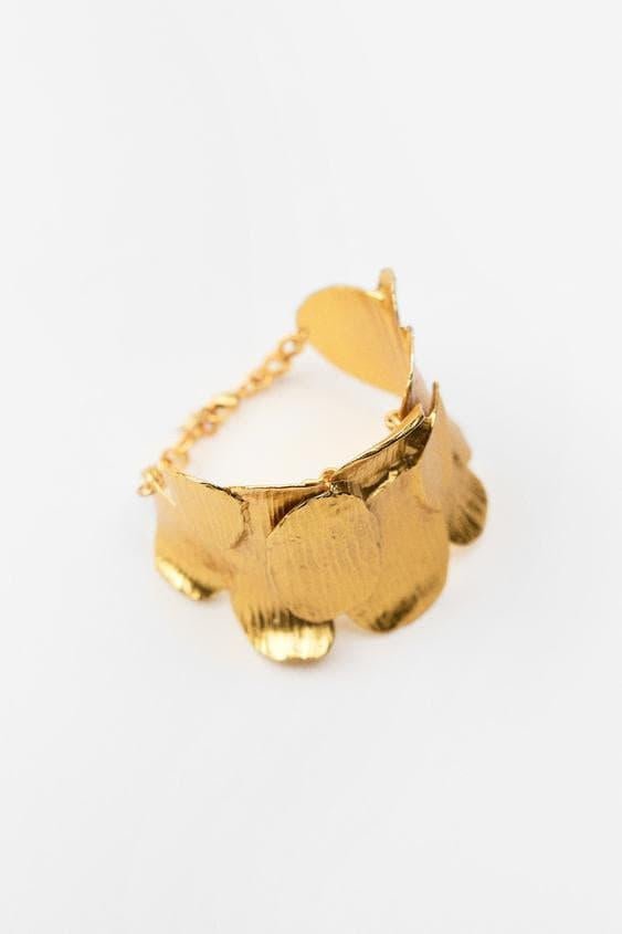 Retro Metal Yapraklı Bileklik