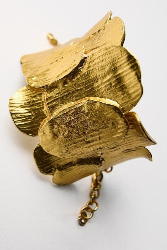 Retro Metal Yapraklı Bileklik