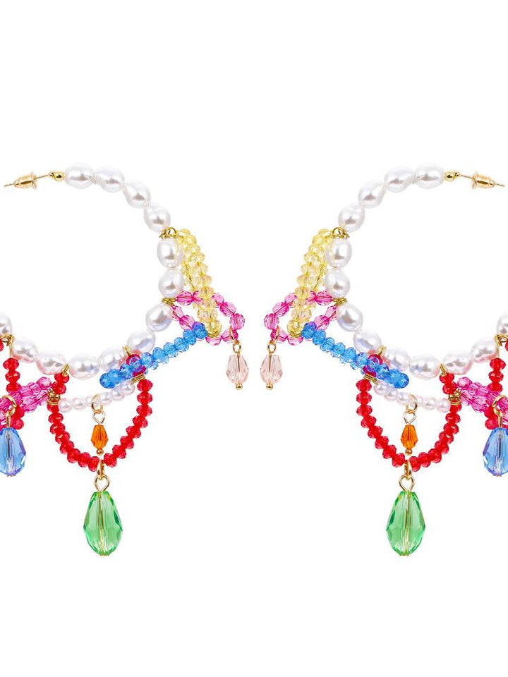 Rox Boncuklu Püskül Küpe