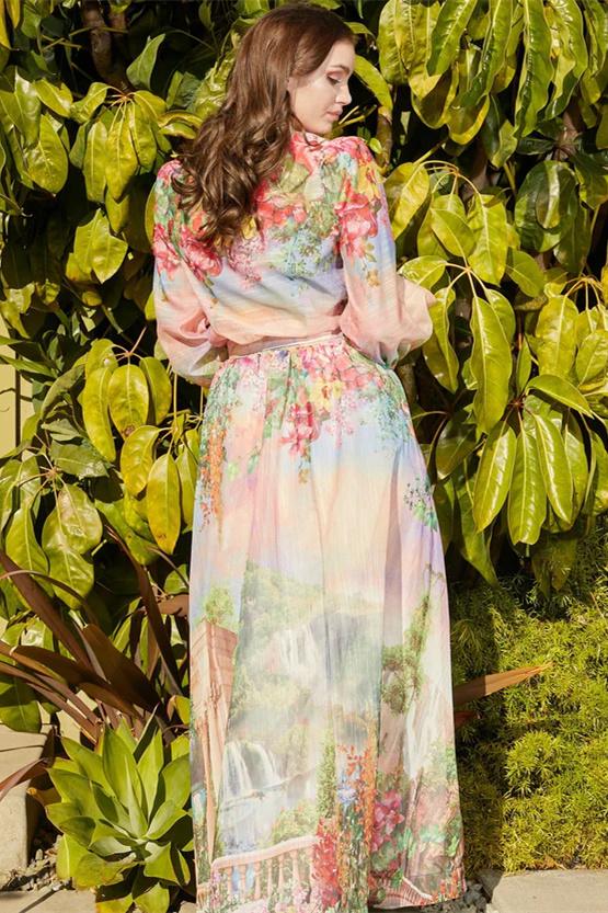 Roxanne Çiçek Baskılı Bluz Takım