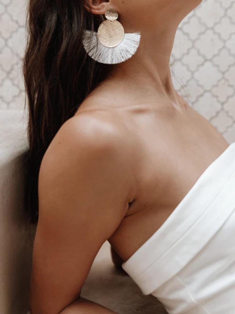 Ruth Metal Püskül Küpe