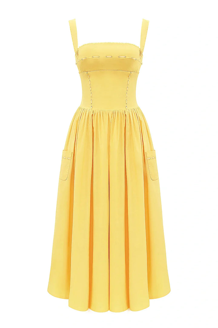 Apolline Geçme Kurdele Midi Elbise