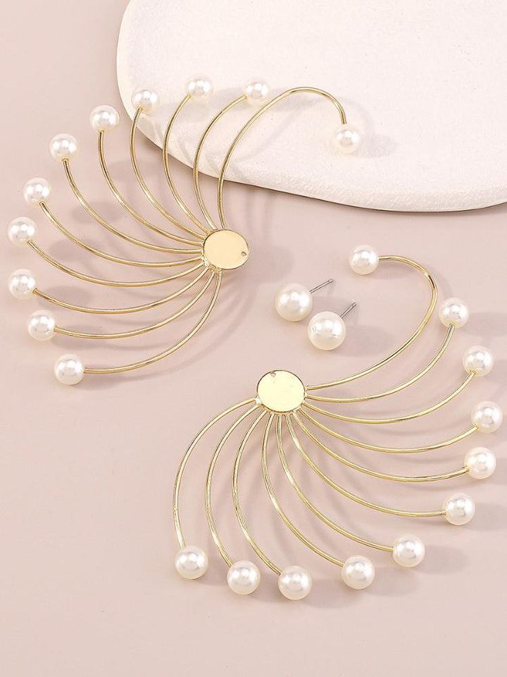 Sigrid İnci Metal Küpe