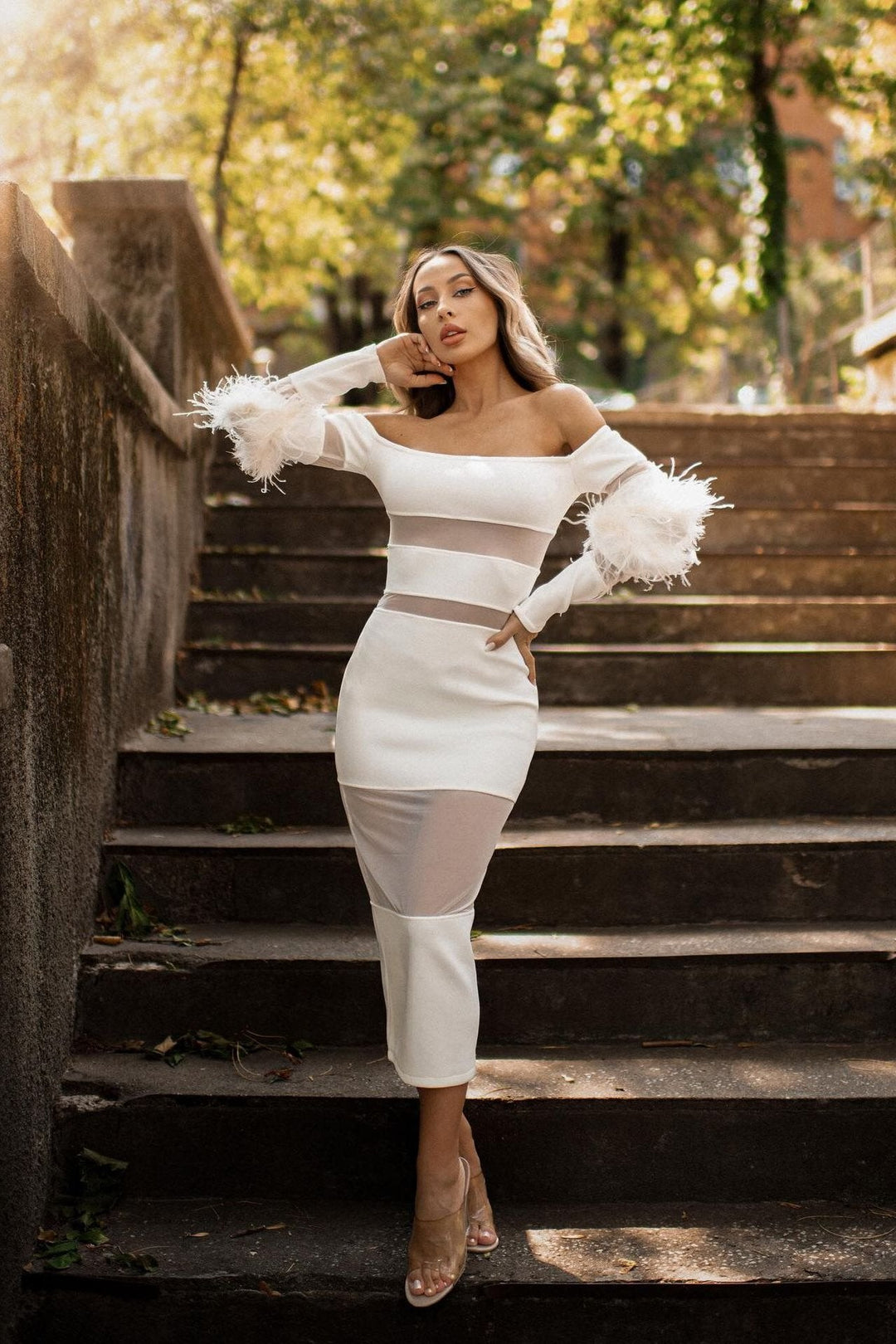 Tammy Tüy Ekleme Midi Bandaj Elbise